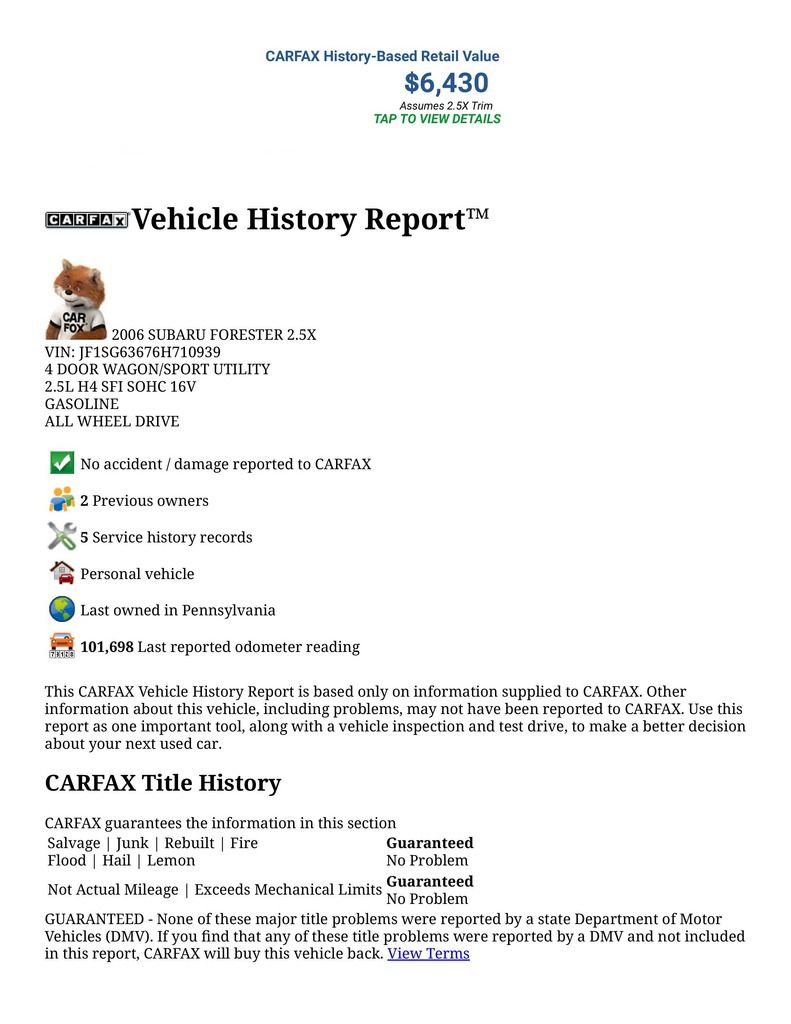  photo CARFAX Vehicle History Report for this 2006 SUBARU FORESTER 2.5X_ JF1SG63676H710939-page-001_zps7vpshxyl.jpg