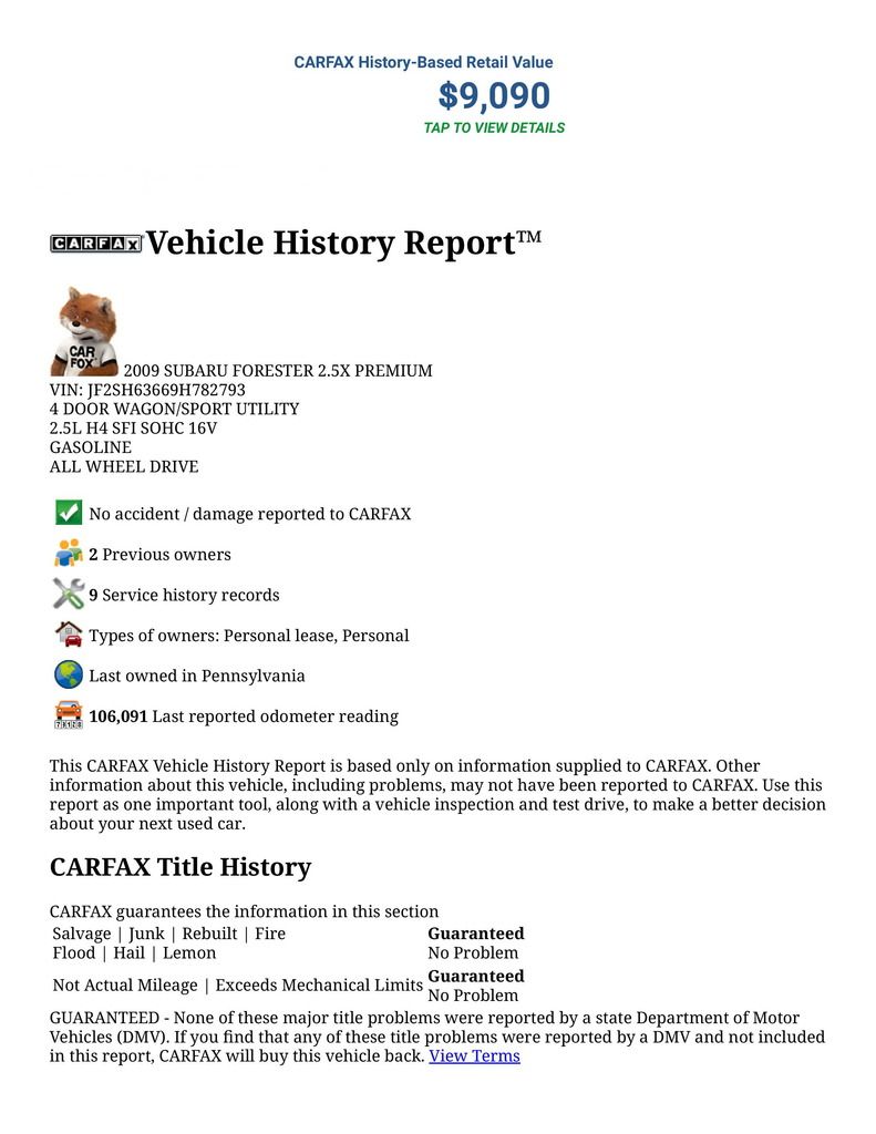  photo CARFAX Vehicle History Report for this 2009 SUBARU FORESTER 2.5X PREMIUM_ JF2SH63669H782793 1-page-001_zpslxc8eesc.jpg