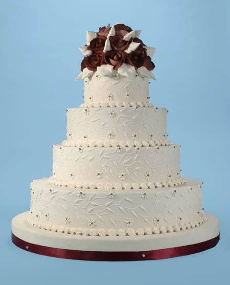 Kue Wedding Cake: Elegant Wedding Cake Round Wide