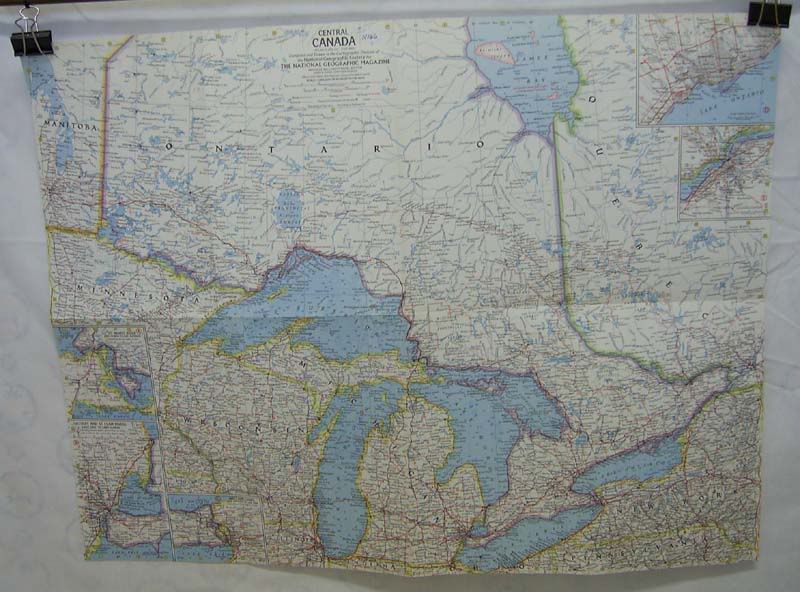 physical map of british columbia canada. Central Canada - July 1963