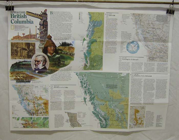 Physical Map Of British Columbia. Making of Canada: British