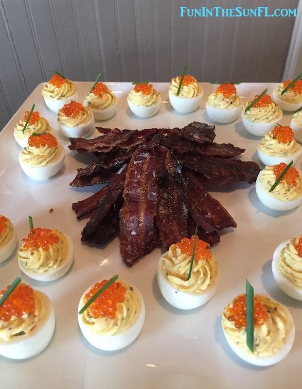  photo Fultons Crab House Candied Bacon and Deviled Eggs.jpg