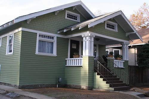 Light Green Painted House