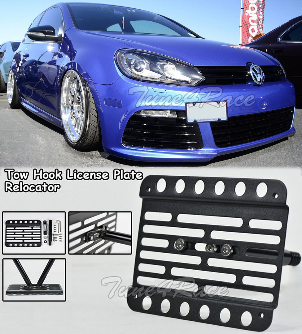 201214 Volkswagen Golf R model MK6 Front Bumper Tow Hook License Plate