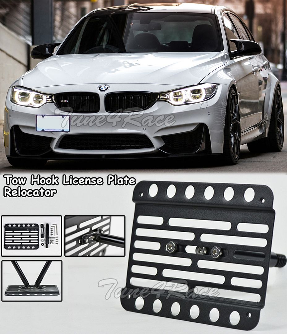 For 15Up BMW M3 F80 Front Tow Hook License Plate Mount Bracket