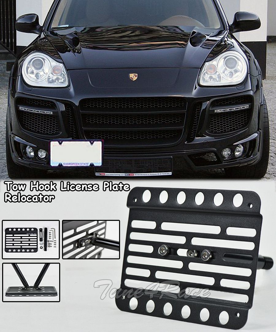 For 0310 Porsche Cayenne 955 957 Front Tow Hook License Plate Bracket