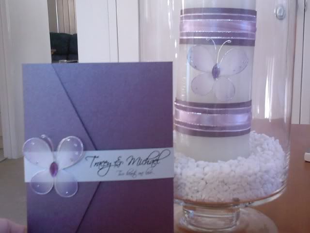 WE TOO ARE HAVING A PURPLE AND SILVER THEME WITH BUTTERFLIES