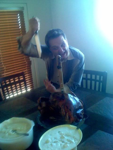 Zach finding it necessary to kill the turkey again