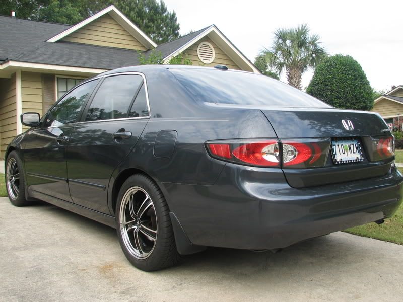 2004 honda accord, EX V6 4door automatic dark grey, tints, altezza black 