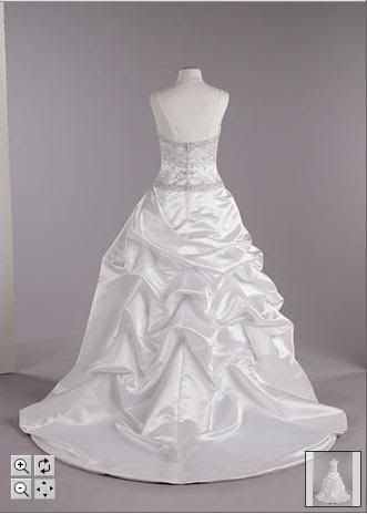 Oleg Cassini Satin Ball Gown Back