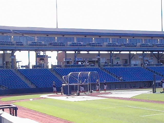 View from first base dugout steps