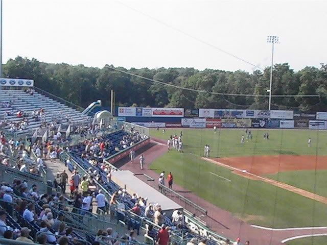 View down left field line