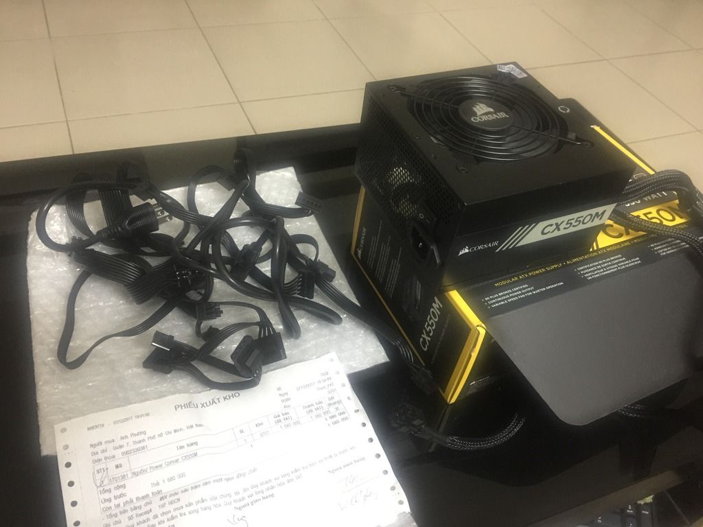 NGUỒN chính hãng CORSAIR CX 550M mới 99% mua tại Phong Vũ 8/12/2017 - 3