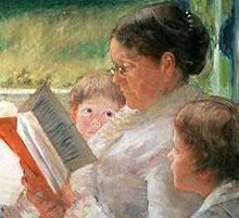 reading to grandchildren cassat