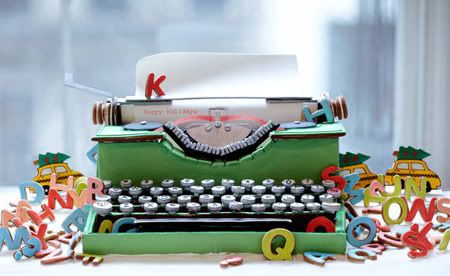gingerbread typewriter