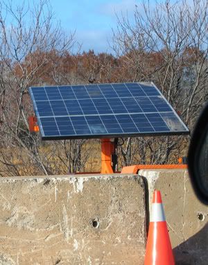 solar panel for remote traffic light
