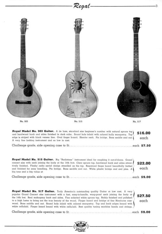 Regal Guitar Serial Numbers