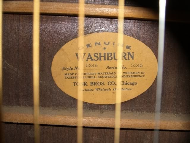 Washburn Vintage Guitars Serial Numbers