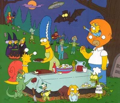 simpsons halloween stamp