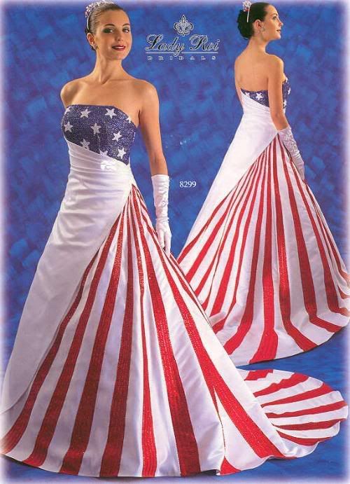 Wedding dresses American flag style 2009
