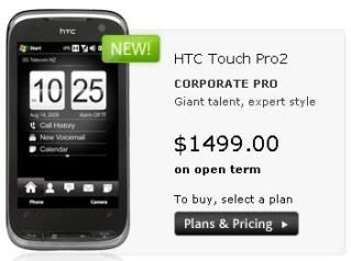 HTC Touch Pro 2 on Telecom New Zealand