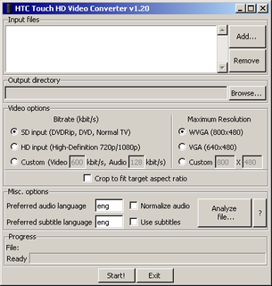 Video Encoding GUI by projection