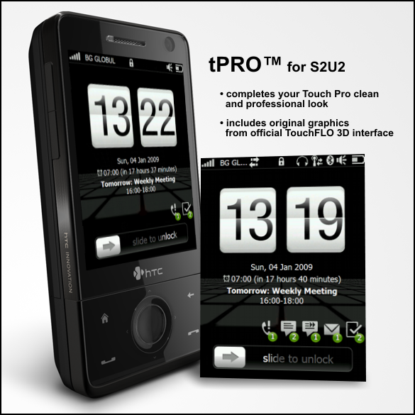 tPRO - HTC Touch Pro S2U2 skin by demonizator