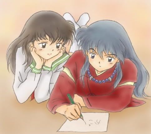 inukagschoolwork.jpg Inuyasha and Kagome school work image by ame_chan09