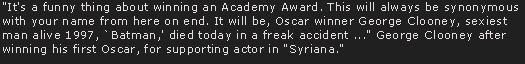 Clooney said