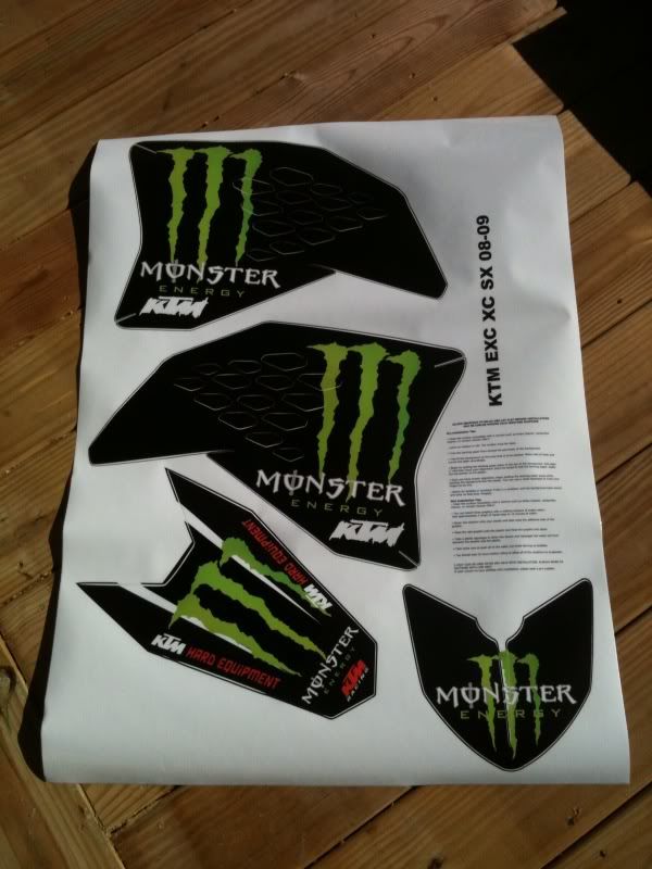 20082010 KTM Monster Energy graphics 25 plus shipping