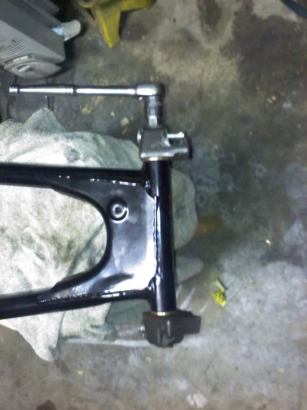 swing arm pivot shaft (bushing) wont fit into new brass bushings