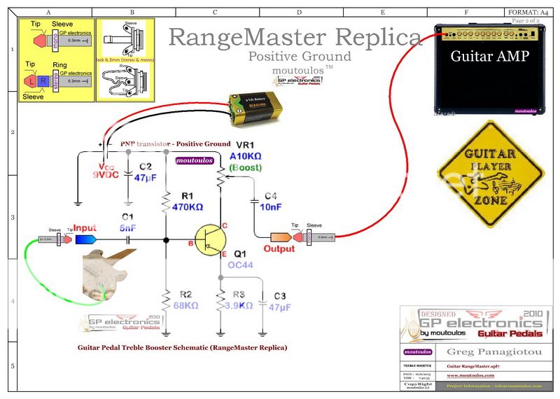 Guitar Pedal Effect Treble Booster RangeMaster DIY PCB by ...