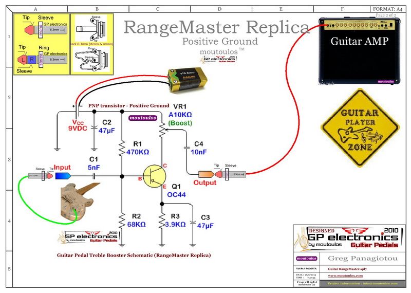 Guitar Pedal Effect Treble Booster RangeMaster DIY PCB by ...