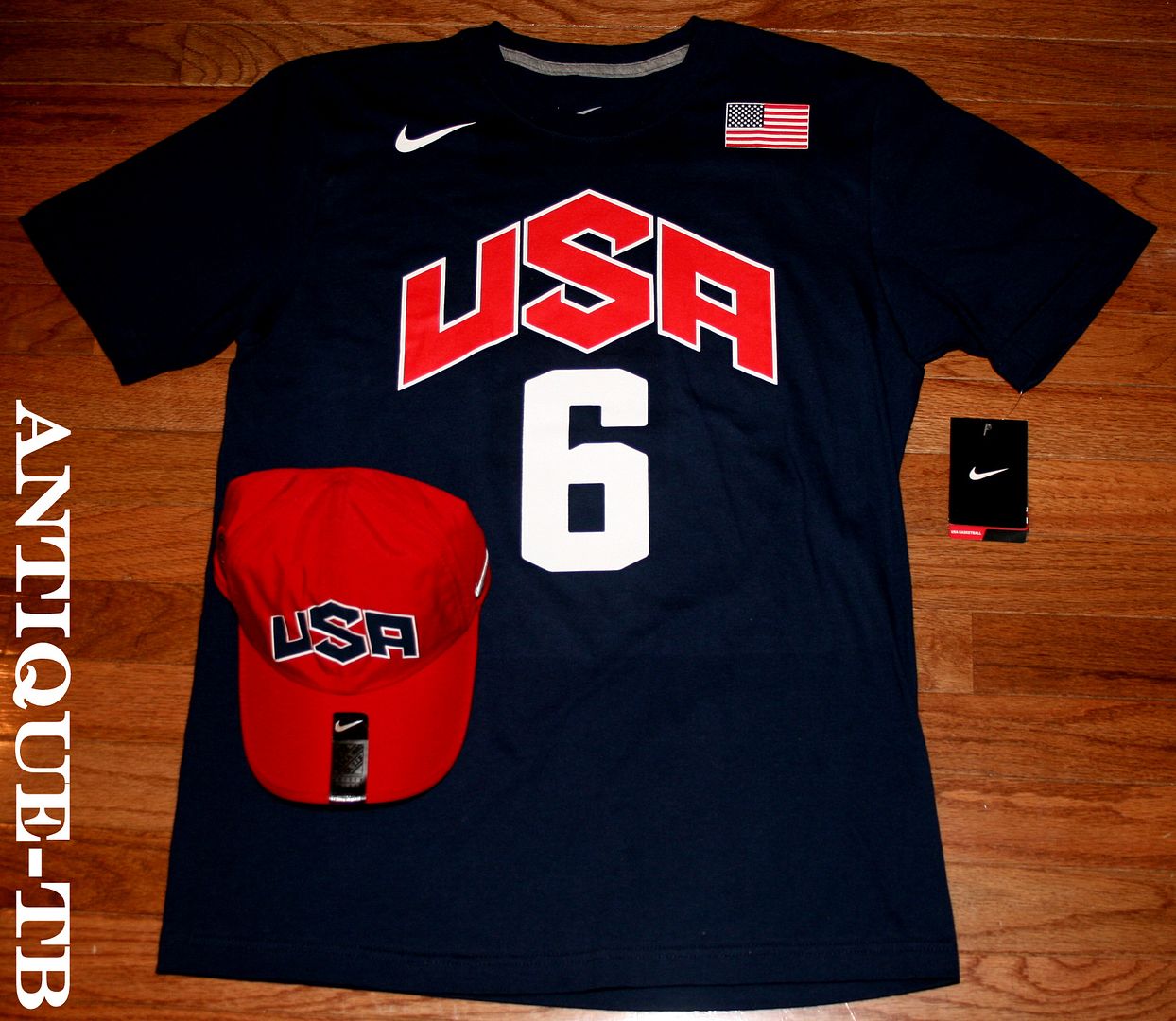 Nike Lebron James USA Basketball Jersey T Shirt Cap London Olympics Mens M