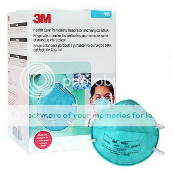 40 X 3M 1860 N95 Health Care Respirator Surgical Masks Airborne / Dust ...