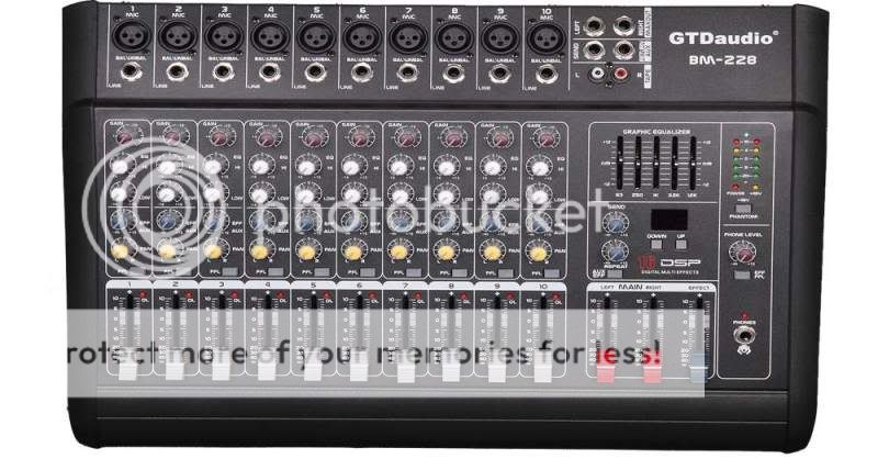   Watts Powered Mixer Mixing Power Amp Amplifier Pa System NEW  