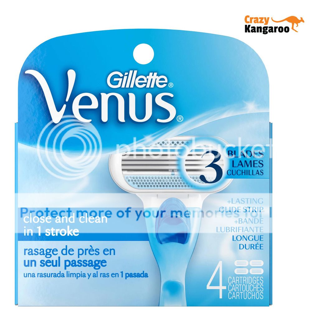 Original Gillette Venus Pack of 4 Replacement Razor Blades for woman