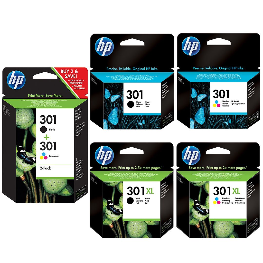 Genuine Hp 301 Combo 301xl Black And Colour Ink Cartridges Choose Your Ink Ebay 