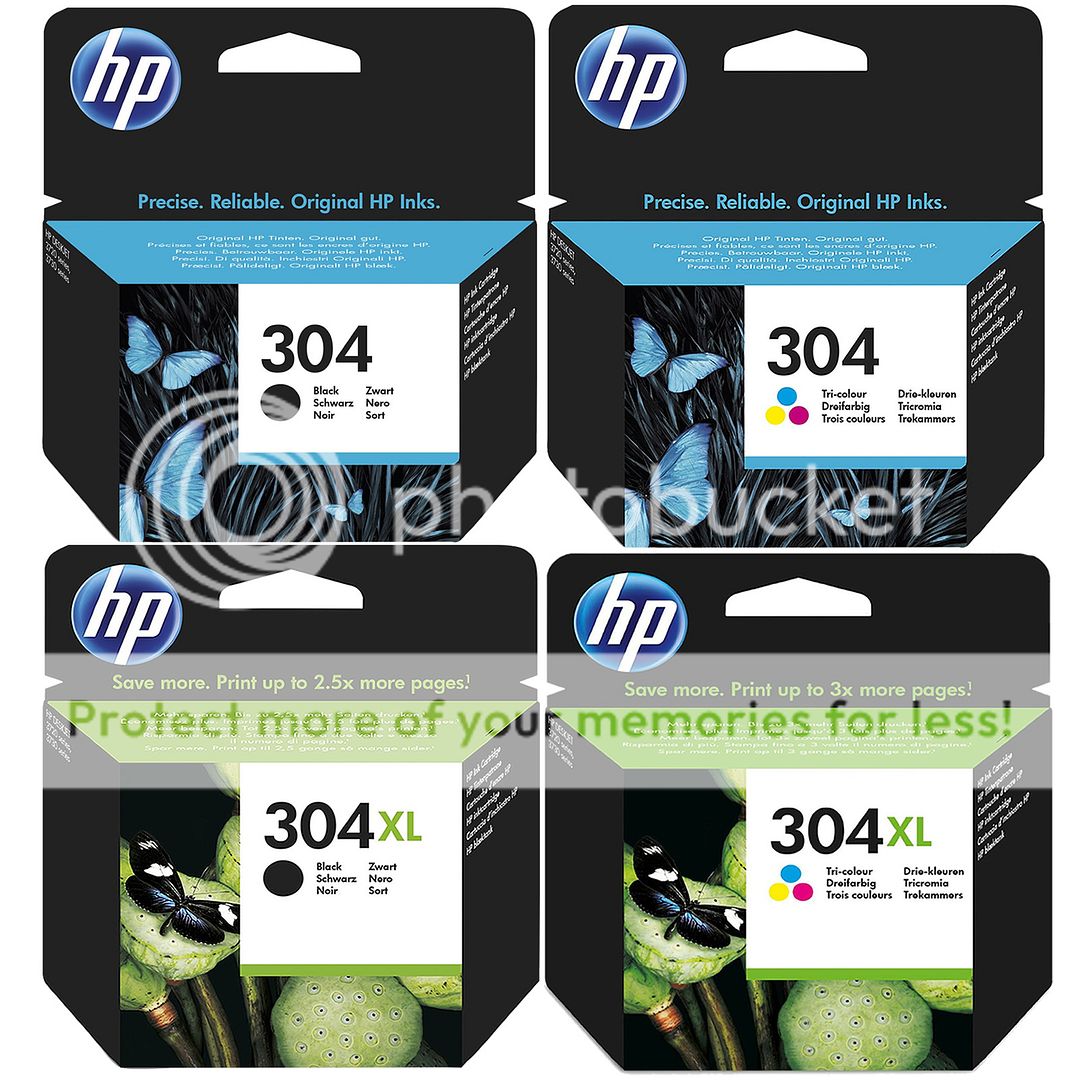 Genuine HP 304 / 304XL Black & Colour Ink Cartridges *Choose your ink ...