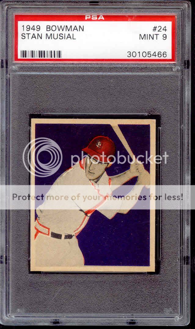 1949 BOWMAN # 24 STAN MUSIAL GRADED PSA 9  