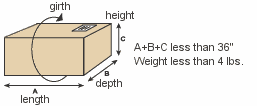   length 24 inches. Maximum length, height, depth (thickness) combined