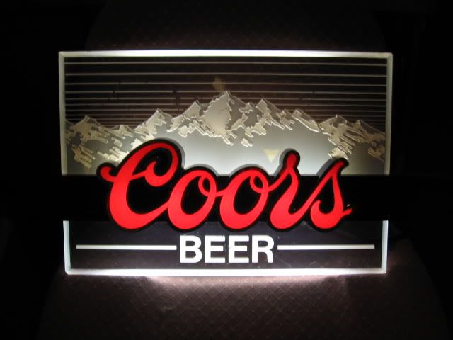 Vintage Coors Lighted Beer Sign - Harley Davidson Forums